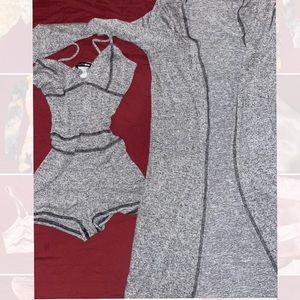 Grey Two Piece Fashion Nova Pajama Set!